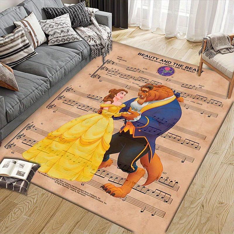 1pc beauty and the beast Pattern Carpet Area Rug Non slip Carpet Hand Washable Floor Mat Suitable For Living Room Bedroom Home Decor Room Decor