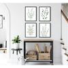 4Pcs Eucalyptus Botanical Wall Art Sage Green Bathroom Pictures Watercolor Mint Green Plant Leaves Poster Print Modern Minimalist Aesthetics Canvas