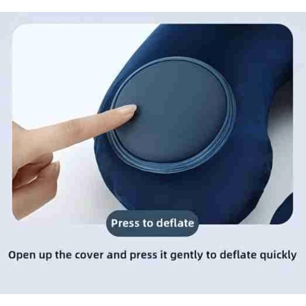 1pc Travel Pillow U-shaped Hump Pillow Press Inflatable Portable Flying Neck Pillow Business Trip Neck U-shaped Pillow Long-distance Travel