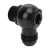 AN-10 To 1/2in NPT Banjo Adapter Fitting Aluminum Alloy Black High Load Capacity Banjo Adapter
