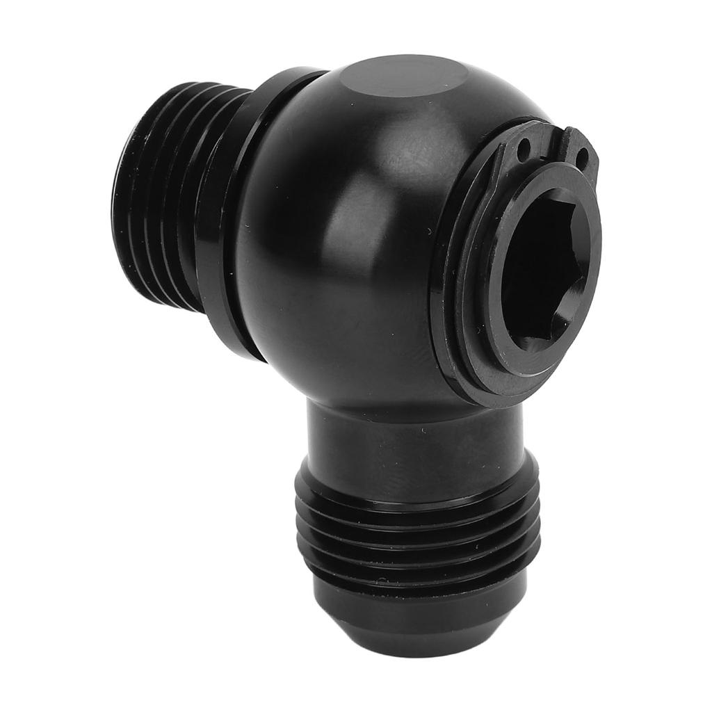 AN-10 To 1/2in NPT Banjo Adapter Fitting Aluminum Alloy Black High Load Capacity Banjo Adapter