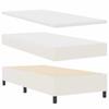 Box Spring Bed Cream and White 80 x 200 cm Cord Fabric