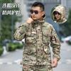 Winter Fleece Lined Tactical Camo Uniform Set Warm Windproof Durable Outdoor Workwear Men Women