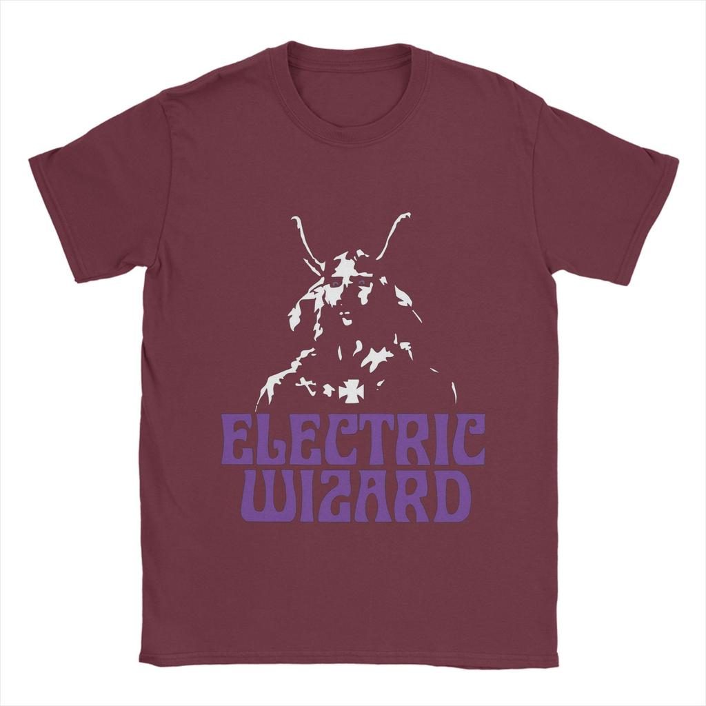 Electric Wizard T-Shirt Men Progressive Metal Cool Pure Cotton Tees Crew Neck Short Sleeve T Shirts Party Clothing