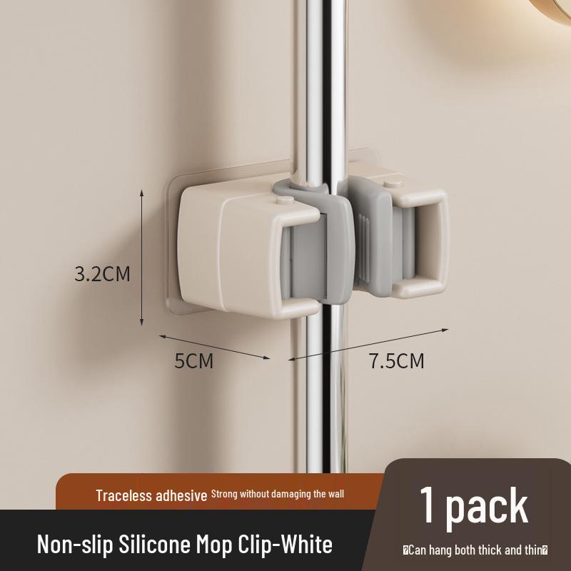 Traceless Wall-Mounted Mop and Broom Holder Clips