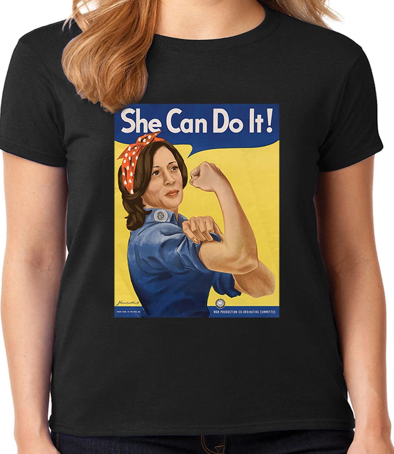 Kamala Harris T-shirt Ladies Womens Campaign Rally Tee Harris Walz 2024 XS