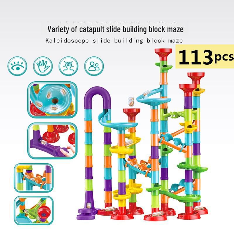 Early Childhood Maze Ball Track & Building Blocks Toy Set