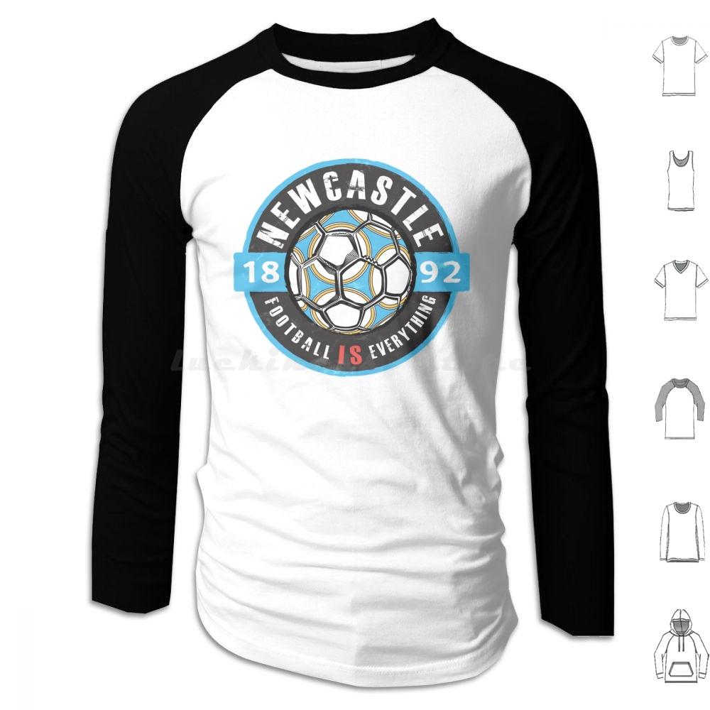 Football Is Everything-Fan Vintage Hoodies Long Sleeve Soccer Football Fan Idea Retro Vintage Distressed Lion English