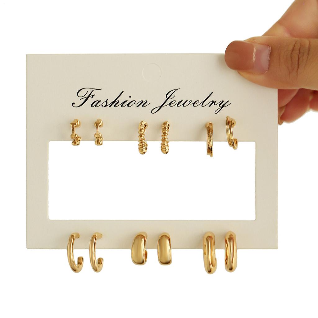 Hot-selling Unique Small Delicate Piece Earring Set Daily Style Ring Earrings