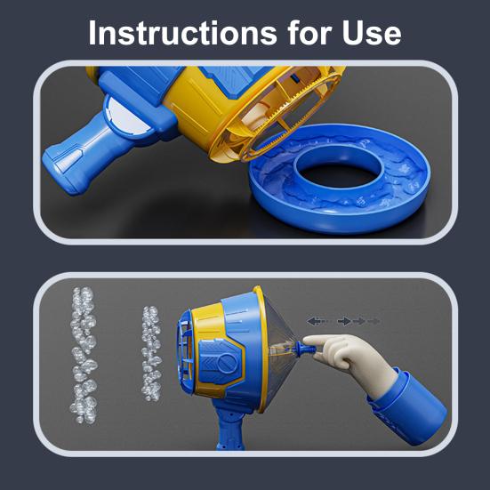 Manual Bubble Blower Toy Kids Bubble Maker No Batteries Needed Handheld Outdoor Bubble Toy for Park Backyard Beach Indoor Fun