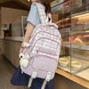 Schoolbag1011 New Campus Plaid School Bag Female Junior High School Student High School Student Elementary School Student Lightweight Large Capacity 
