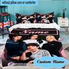 Custom Name 3PCS Kpop Group Fashion Bedding Set Including 1pc Duvet Cover And 2pcs Pillowcases for Bedroom, Dormitory Gift Home Decor