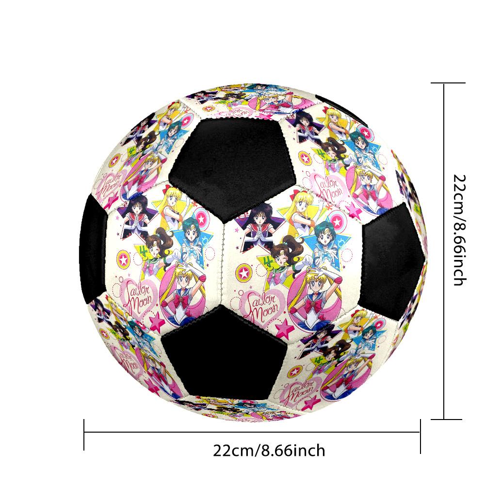Sailor Moon Soccer Ball Colorful All Ages Machine Stitched PVC Competition Ready Durable High-Bounce.SIZE5