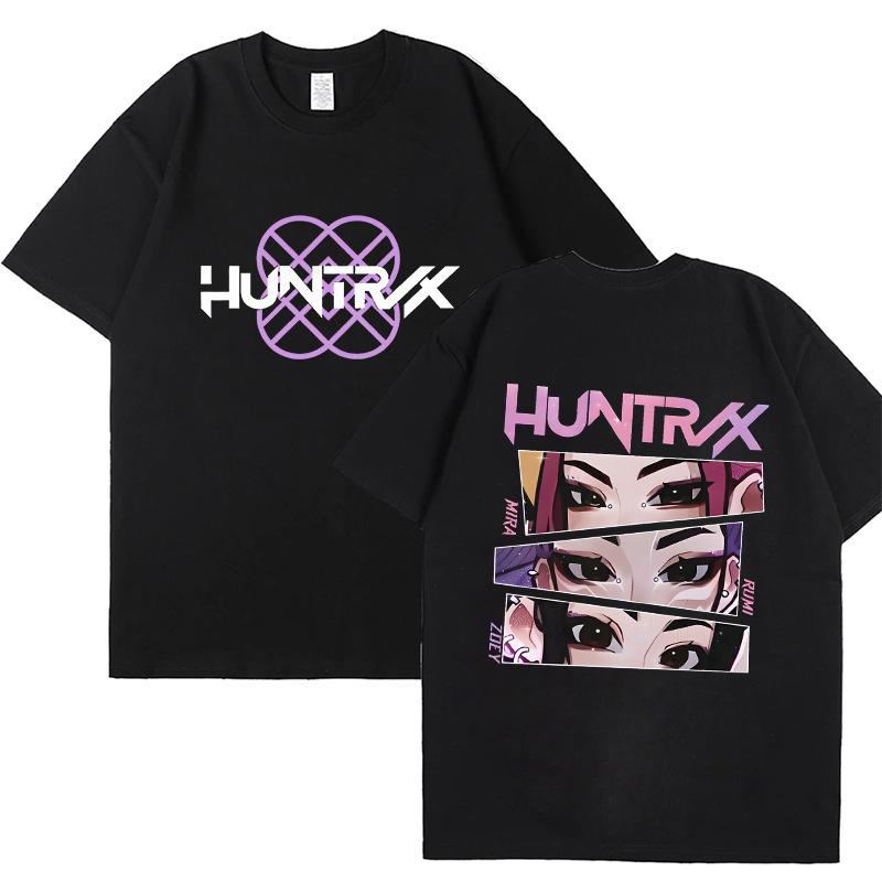 Kpop Korean Wave Witch Hunt Trendy Double Sided Printed T-shirt Round Neck Short Sleeve 5984