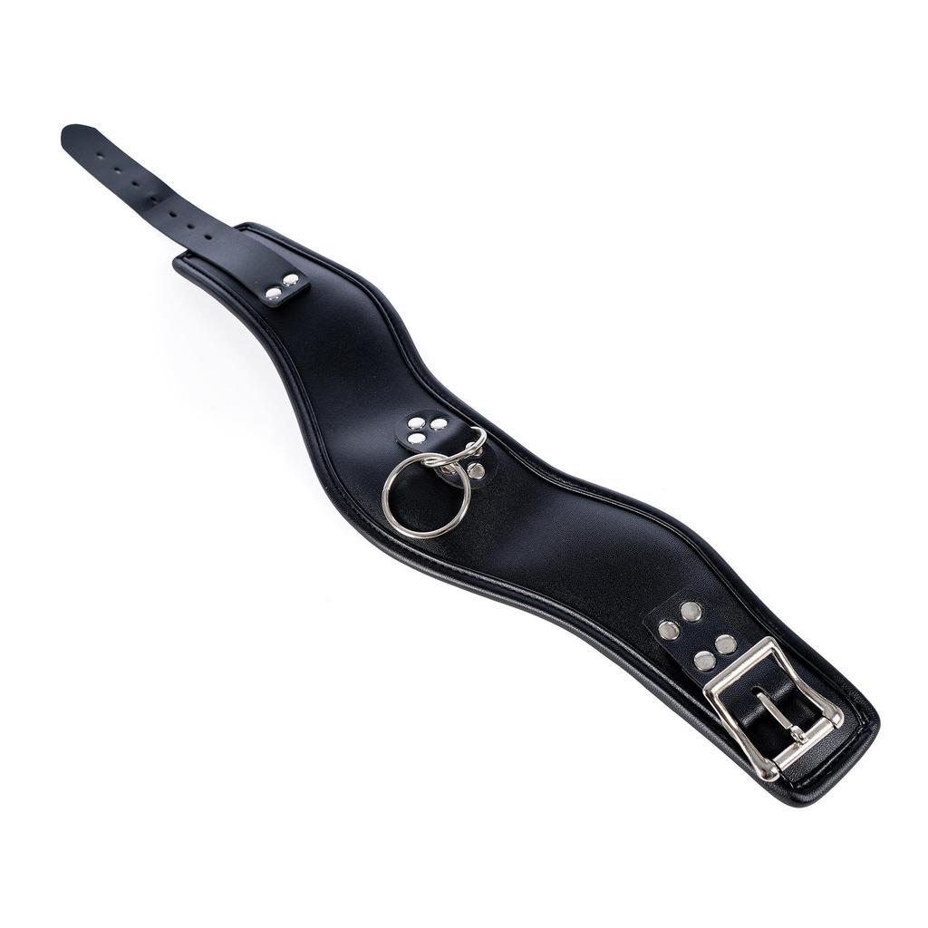 Enhanced Cotton-Padded BDSM Neck Collar with Mouth Gag