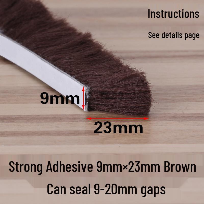 Dinggu Self-Adhesive Weatherstrip: 5m/10m Sliding Door and Window Seal, Dustproof, Anti-Collision, Mosquito Proof.