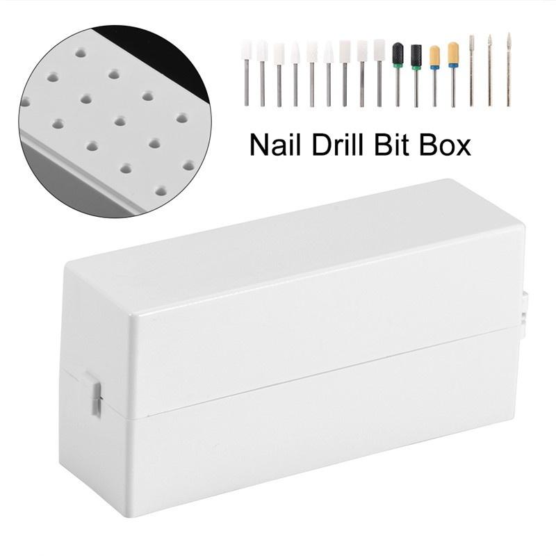 

30 отверстий Nail Art Сверло Шлифовальная головка Бит Дисплей Коробка для хранения