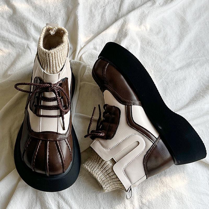 Girls' Martin Boots - 2025 Fall/Winter Soft Sole, Versatile British Style, Two-Cotton Short Boots for Kids