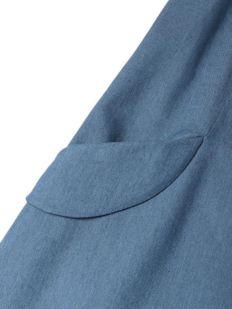 Długa sukienka jeansowa w stylu retro z kieszeniami z Azji Południowo-Wschodniej i Bliskiego Wschodu – kolekcja wiosna/jesień 2025