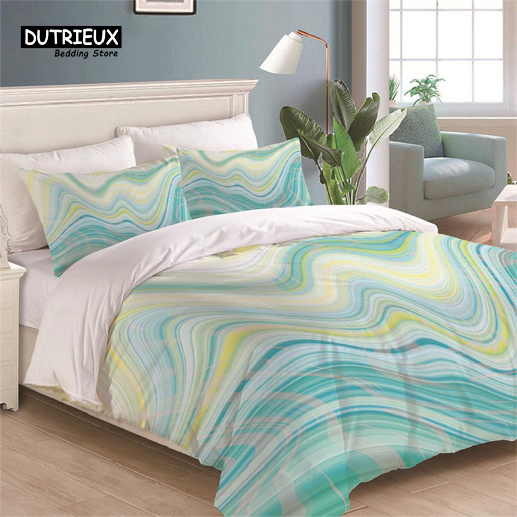 Comforter Geometric Bedding Set King Queen Size For Kids Adults Print Comforter Bedroom Decorative