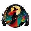 Korean Style Cartoon Print Crossbody Bag, Versatile Round Shoulder Bag for Women and Students, Customizable Design.