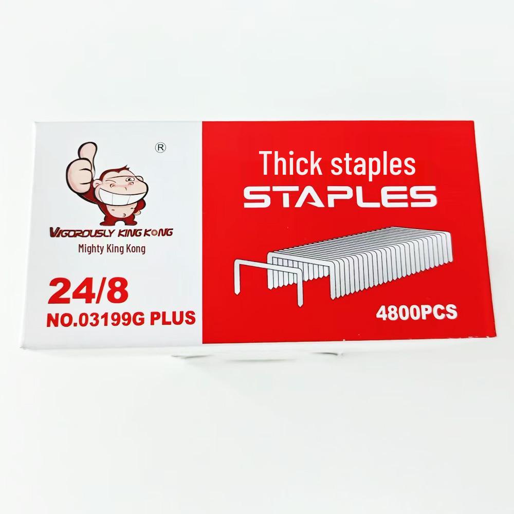 Mighty King PLUS Heavy Duty Automatic Stapler with No. 12 Extra Long 24/8 Staples (Model 03199G)