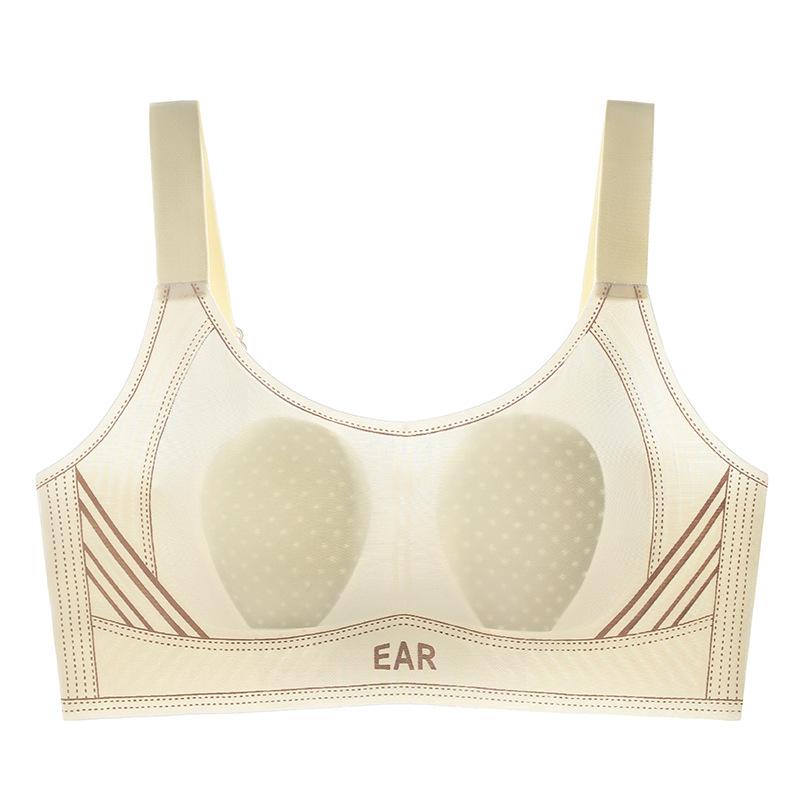 

Traceless invisible big chest, small rabbit ear cup, anti-bumping, comfortable and breathable, no steel ring, beautiful back bra. m(recommended 45-52.5kg ) шампанского