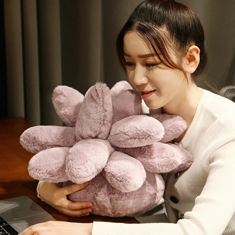 2545Cm Lifelike Succulent Plants Plush Stuffed Toys Soft Doll Creative Potted Flowers Pillow Chair Cushion For Girls Kids Gift