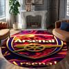 1pc A-Arsenal Carpet, Round Rug, Comfortable, Suitable for Entryways, Living Rooms, Office, And Bedrooms, Christmas Decoration