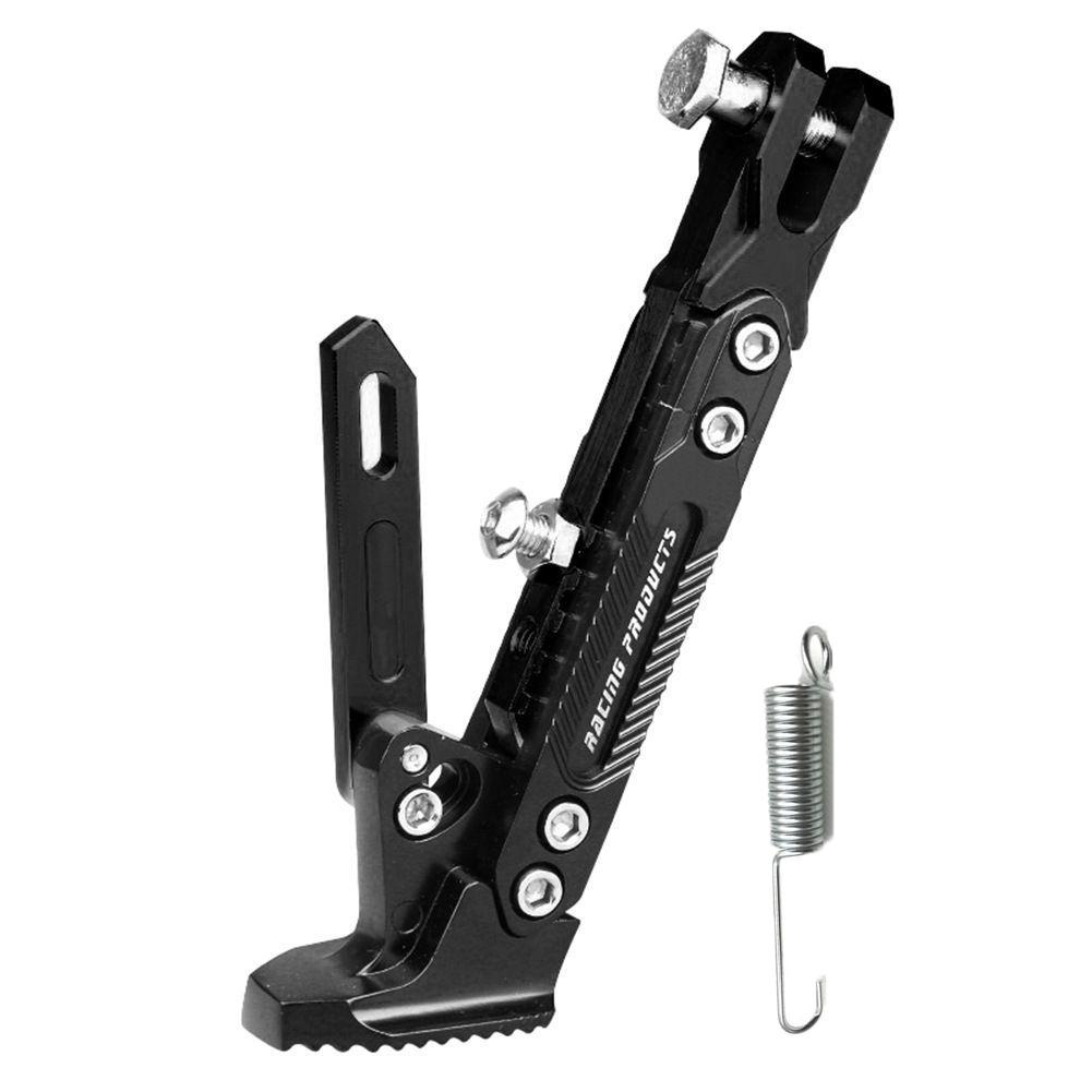 

Универсальная подставка для мотоцикла, боковая опора, кронштейн для ног, регулируемая боковая подставка для штатива из сплава, подставка для парковки мотоцикла чёрный