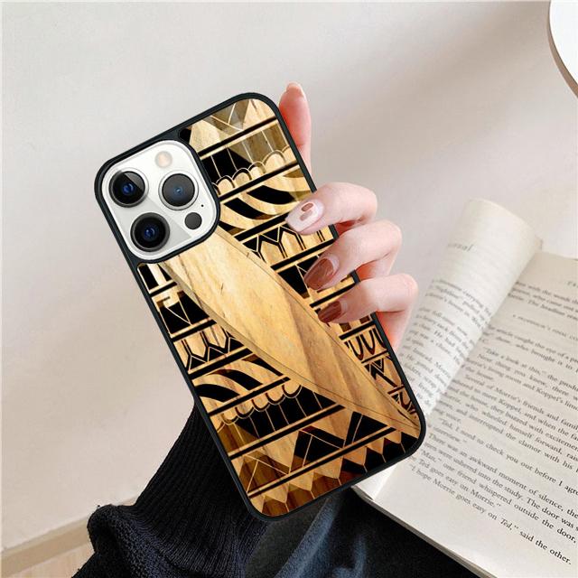 Polynesian  Maori Tribal Samoan Pattern Tattoo Phone Case Cover For iPhone 17 Air 15 16 14 13 12 Pro Max 11 Pro Max Plus