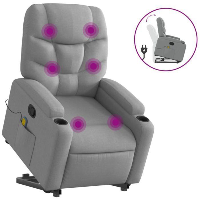 VidaXL Reclining Massage Armchair, Relaxation Chair with Adjustable Backrest and Footrest, Salon Seat Room of 3204608