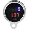 Mini Motorcycle Tachometer,Motorcycle Mini Tachometer Red Backlight,Motorcycle Tach Led Rpm Gauge Tachometer,2 in 1 Motorcycle Led Digital Voltmeter