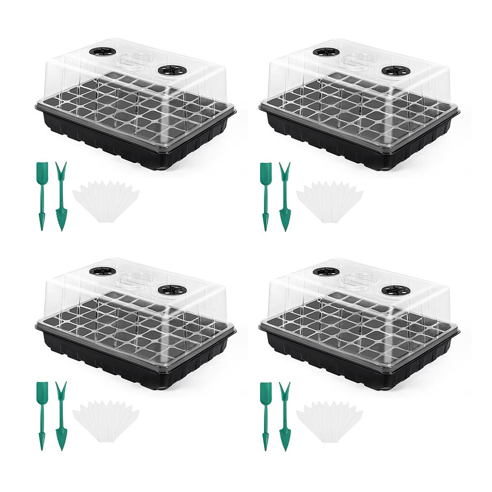 24/48 Holes Flower Plant Seed Grows Box with Humidity Dome Seed Propagation Container for Hydroponics Growing System