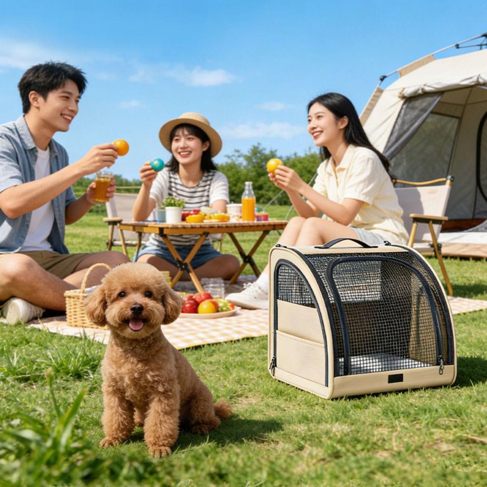 Foldable Car Dog Cat Carrier Breathable Car Pet Travel Bag Portable Dog Kennel Bag Travel
