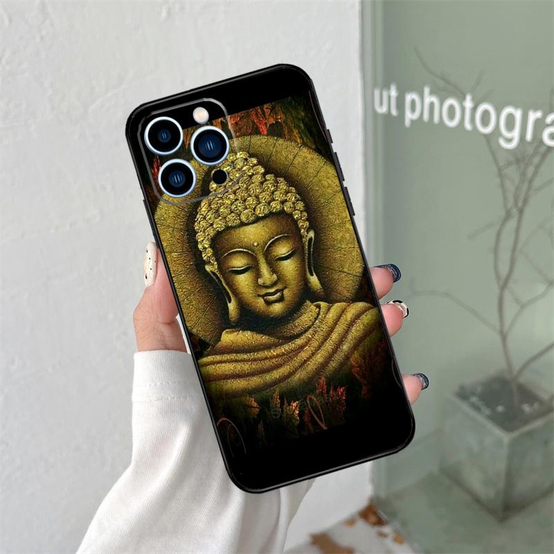 Gautama Buddha Silicone Soft Case For iPhone 17 Air 11 14 15 16 Pro Max 12 13 Mini 16e 16 Plus Back Cover