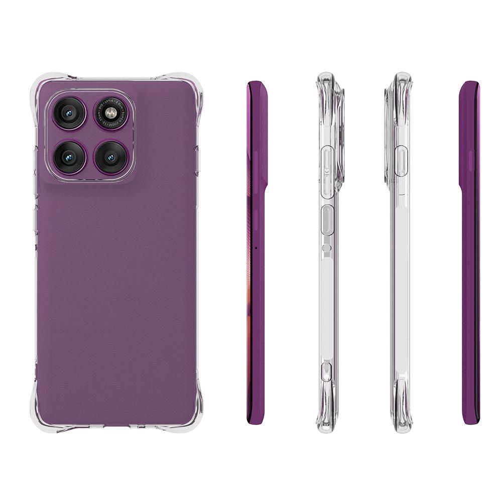 For Motorola Edge 60 Pro 5G Case WANLONFENG WL Series 2.0mm TPU Phone Cover with Tempered Glass Film