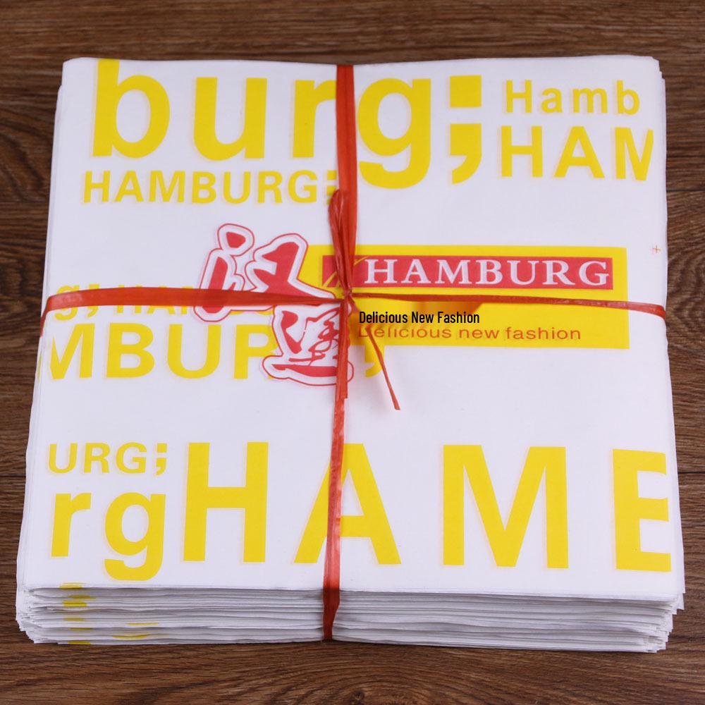 Oil-Proof Hamburger & Baking Wrapping Paper - 900 Disposable Sheets, Free Shipping