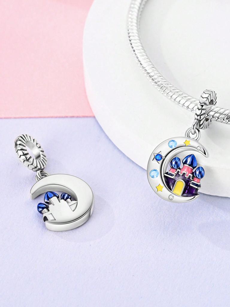 Charm Copper Colors The Universe Moon Pattern Stars Bead For Original Bracelet Diy Beads Charms Jewellery Creating Present For Women Styfne