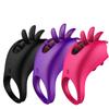 Rotating Magic Tongue Vibration Ring Male Penile Ring Lock Sperm Ring Charging Variable Frequency Vibration Ring Emotional Products