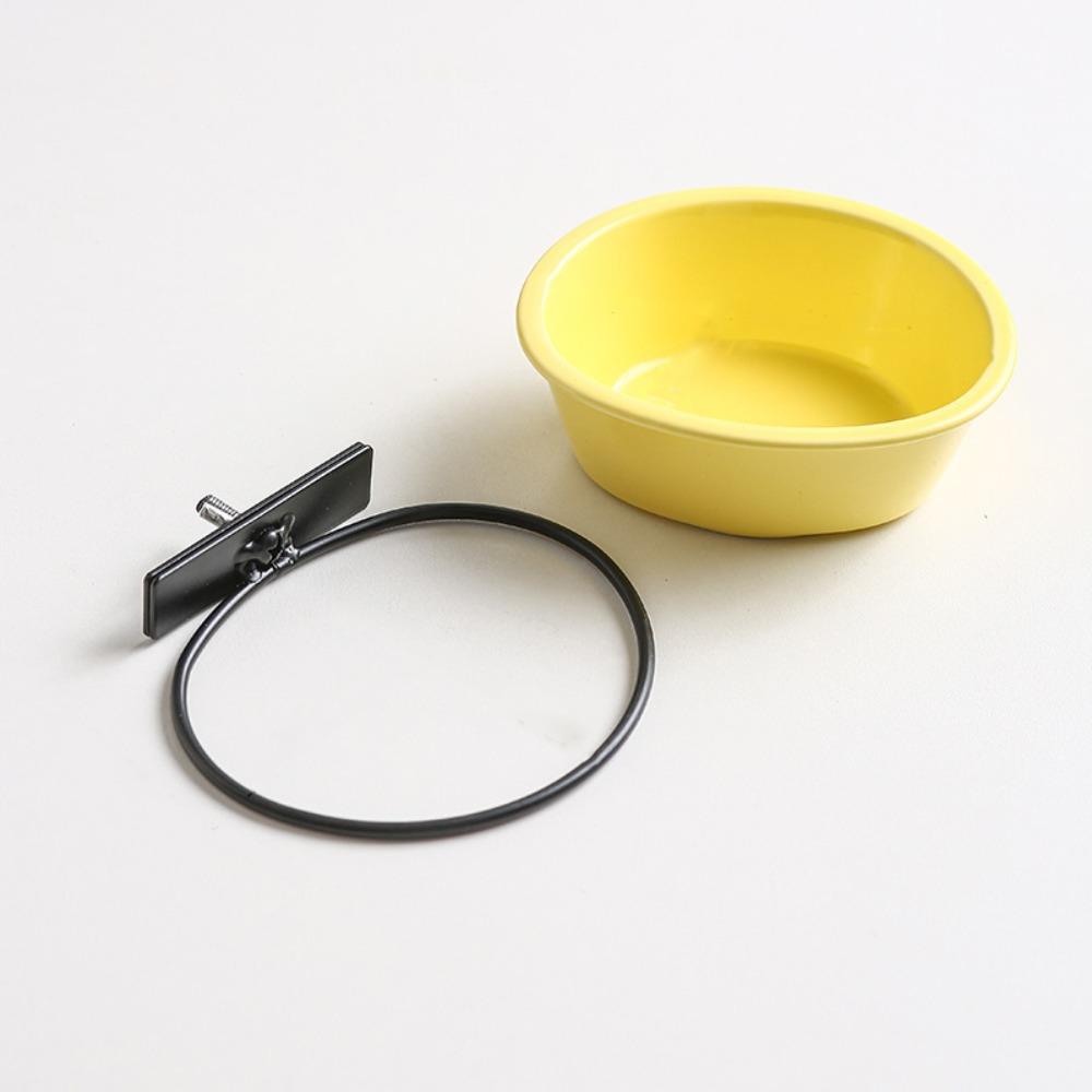 Wide Mouth Hanging Ceramic Parrot Bowl Detachable Bird Feeding Bowl Parrot Water Feeder  Small Pets жёлтый