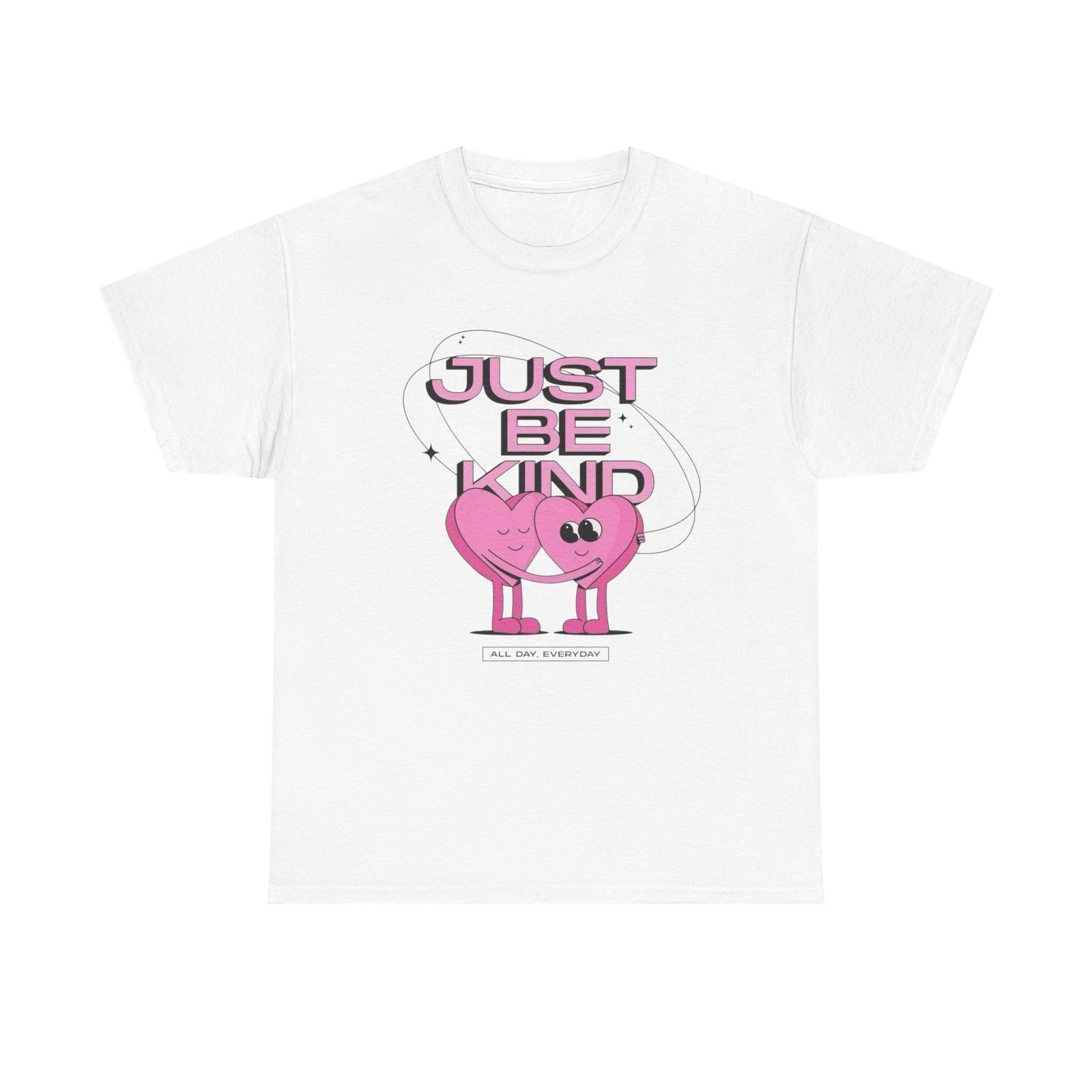 Just Be Kind Retro Graphic T Shirt Unisex Heavy Cotton Tee XXL