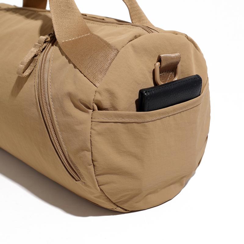 Solid Color Cylinder Travel Bag Portable Sports Fitness Bag Crossbody Bag