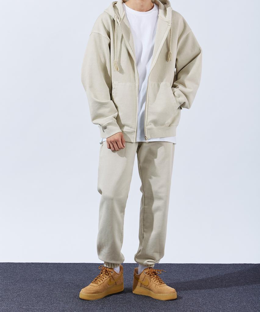 TOPBOY Heavy Duty Pigment Elastic Waist Jogger Pants Sand Beige