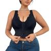 Formende und schlankmachende Damen-Shapewear mit Reißverschluss, verbesserte Version, Drei-Knopf, mit Anhebung, atmungsaktiv mit Spitzen-Ausschnitt