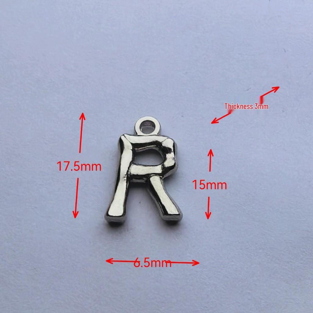European & American Copper Bamboo Letter Pendants - Elegant, Versatile Jewelry Accessories
