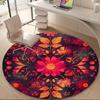1pc Floral Mandala Office Round Area Rug, Indoor Mat Suitable ForOffice, Under Office Chairs Bedroom Living Room Home Decor, Room Decot069