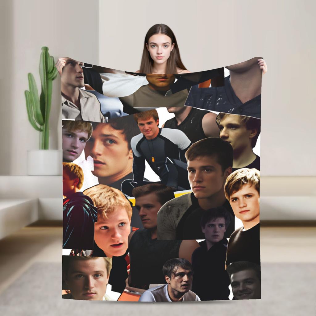 Warm Soft Blanket Decorative Josh Hutcherson Throw Blanket Flannel Bedspread For Couch Bed Funny Sofa Bed Cover