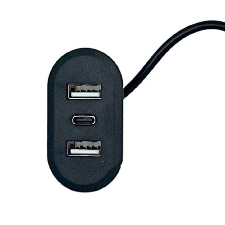 

3-портовое USB-зарядное устройство для настольного компьютера, встроенное, для мобильного телефона, 3 в 1, USB-адаптер, компьютерный стол, один кабель для трех, разветвитель кабеля данных 1