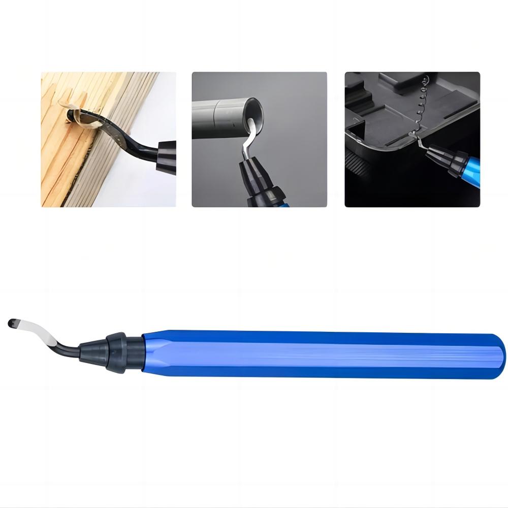 Deburring Tool with 11PCS High Speed Steel Rotary Blades Burr Removal Reamer Tool for Resin Metal Plastic PVC Pipes and Copper